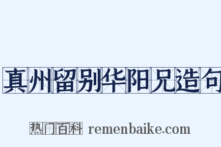 真州留别华阳兄造句是什么意思的图片